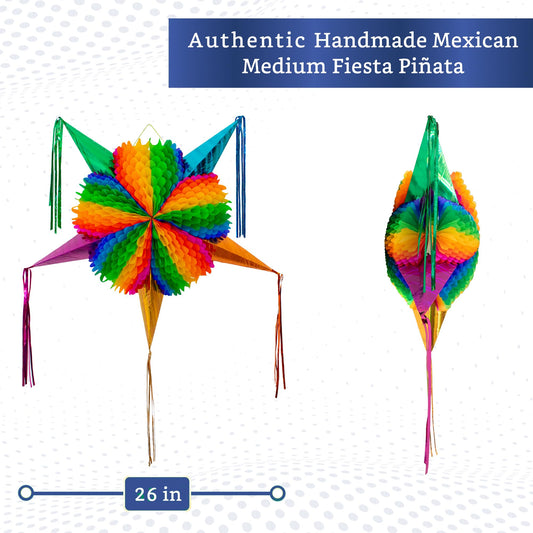 Fiesta Wraps foldable pinata, empty ready for quick setup and storage.