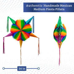 Fiesta Wraps foldable pinata, empty ready for quick setup and storage.
