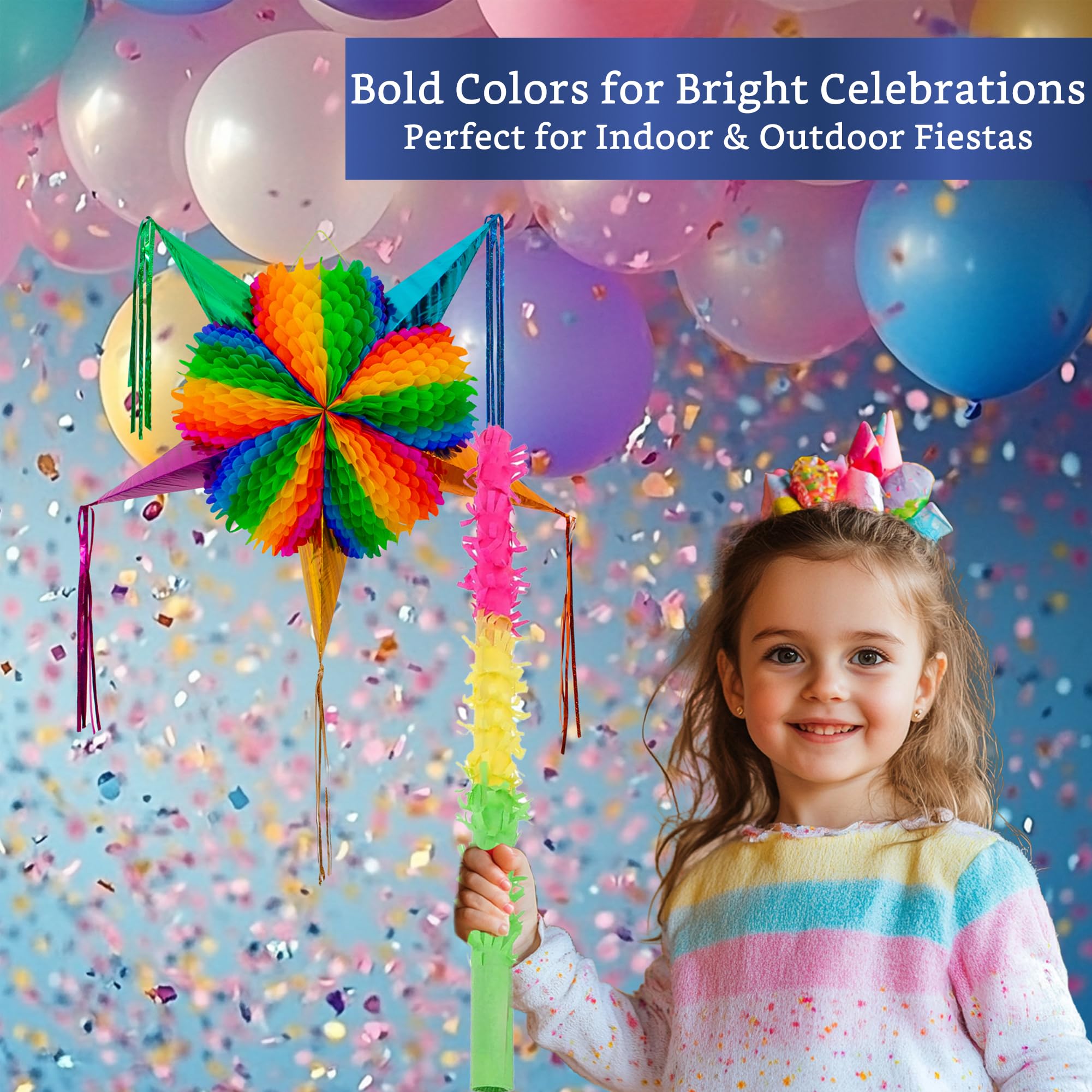 Fiesta Wraps pinata includes hanging cord for easy party setup.