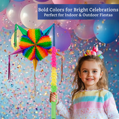 Fiesta Wraps pinata includes hanging cord for easy party setup.