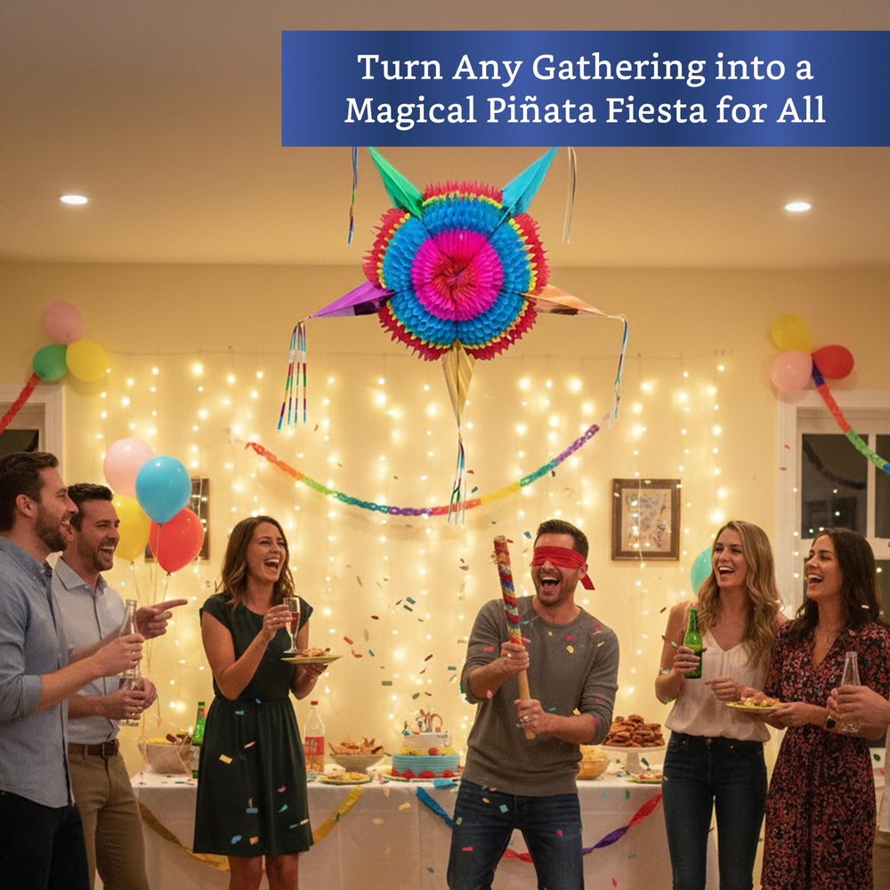 Fiesta Wraps pinata star 26in birthday game ready centerpiece