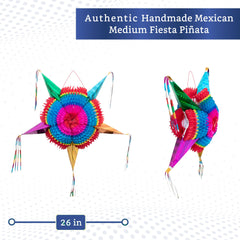 Fiesta Wraps pinata star 26in close-up tissue paper detailing vibrant color