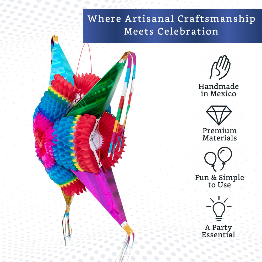 Fiesta Wraps pinata star 26in foldable design for easy storage