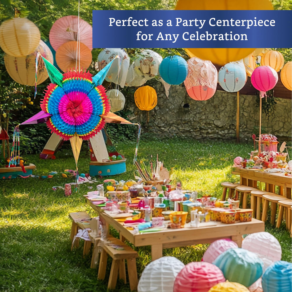 Fiesta Wraps pinata star 26in party decor ready for celebrations