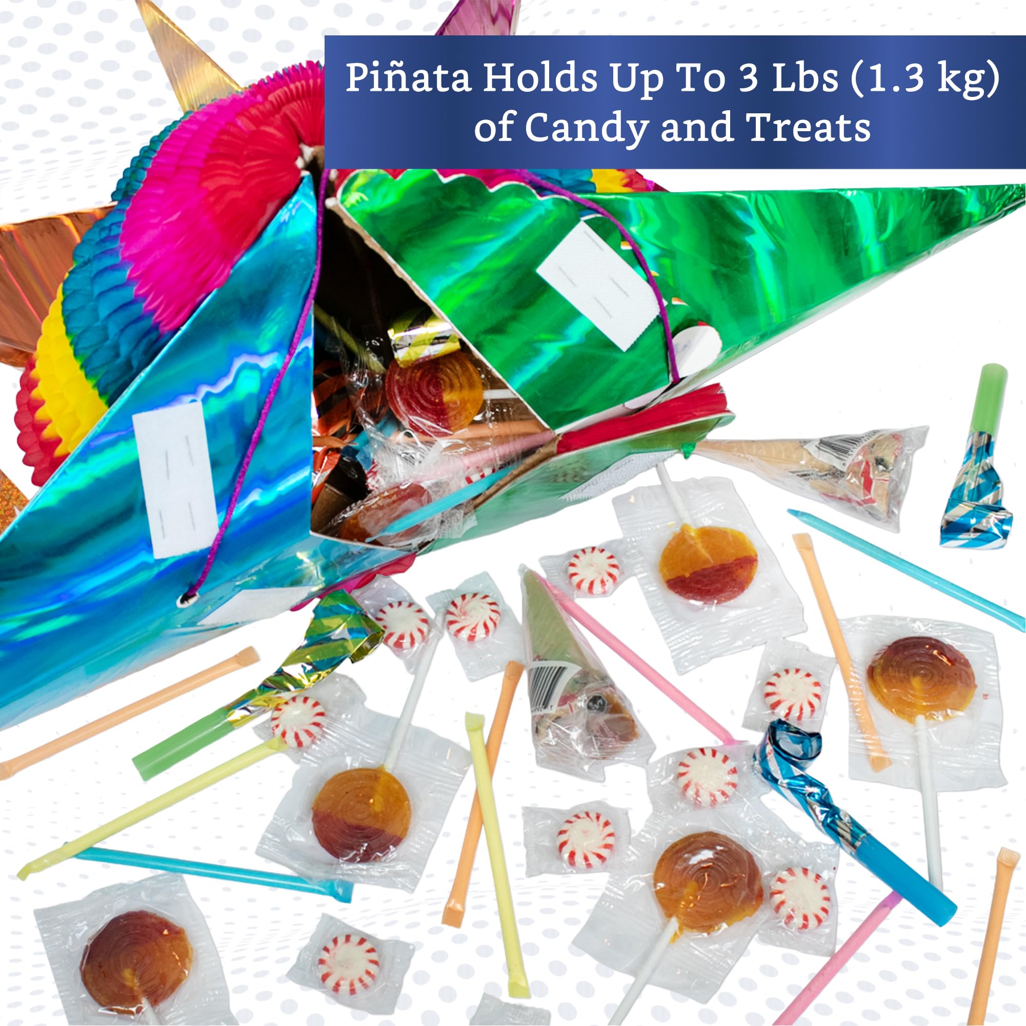 Fiesta Wraps pinata star 26in top opening for convenient filling