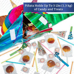 Fiesta Wraps pinata star 26in top opening for convenient filling