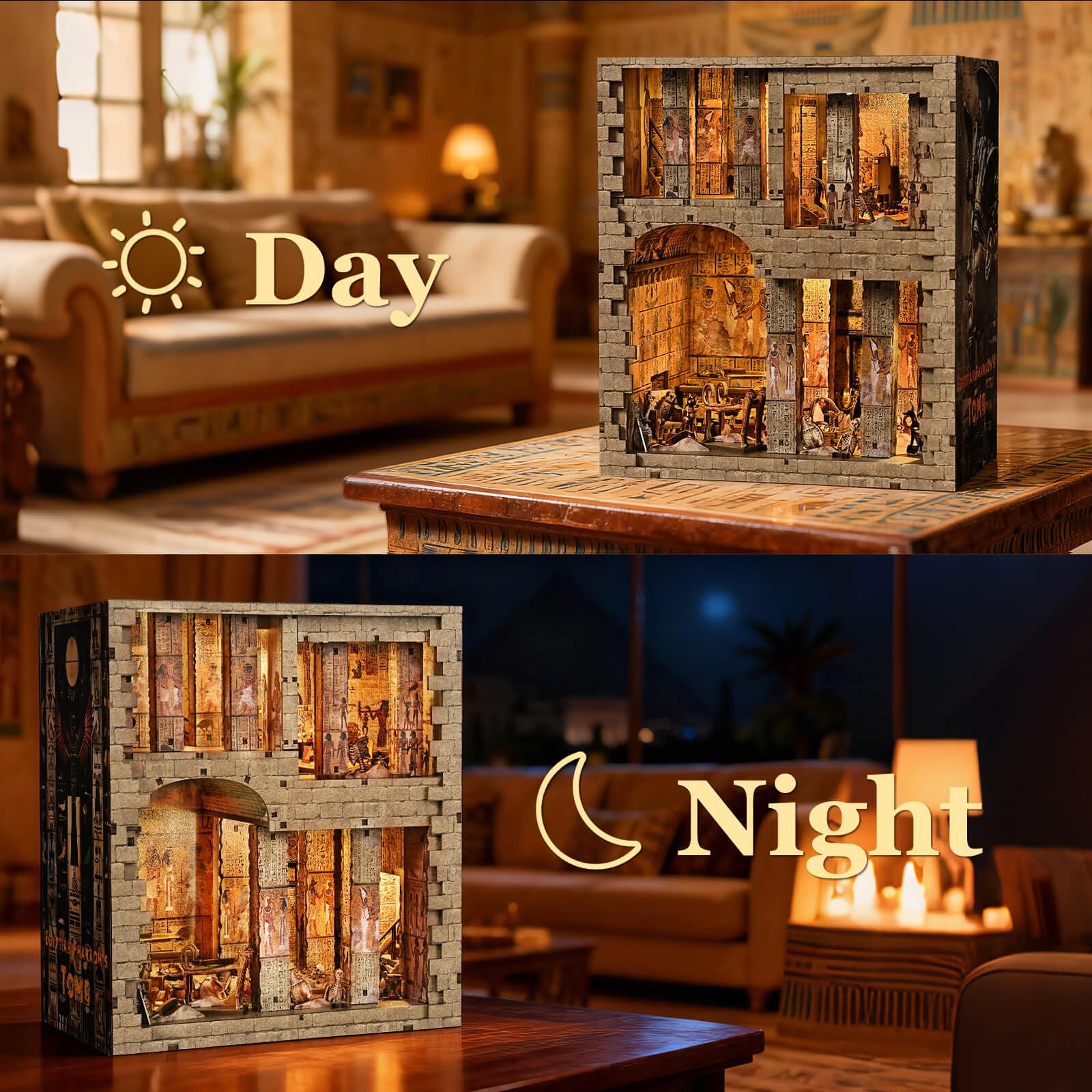 Fifijoy Book Nook full-color manual guides easy, beginner-friendly construction.