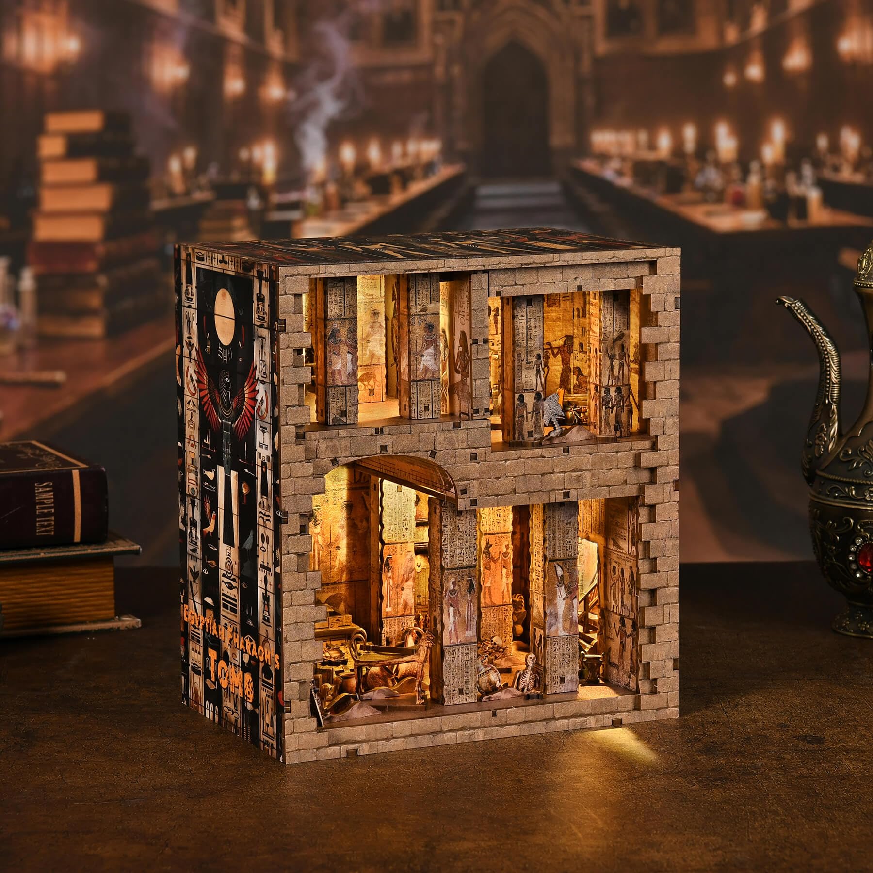 Fifijoy Book Nook miniature dollhouse enhances room decor and conversation.