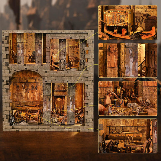 Fifijoy Book Nook tall columns frame an immersive miniature scene.