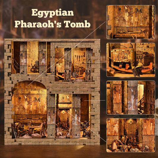 Fifijoy Book Nook wall paintings create atmospheric mini diorama on display.