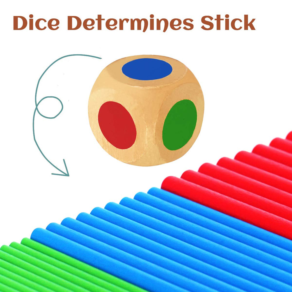 Figetget balance sticks laid out for careful placement and focus.