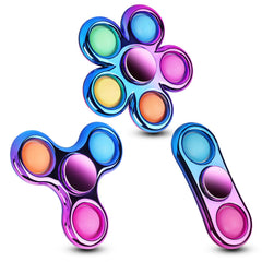 Figrol 3-pack pop fidget spinners for tactile focus and stress relief