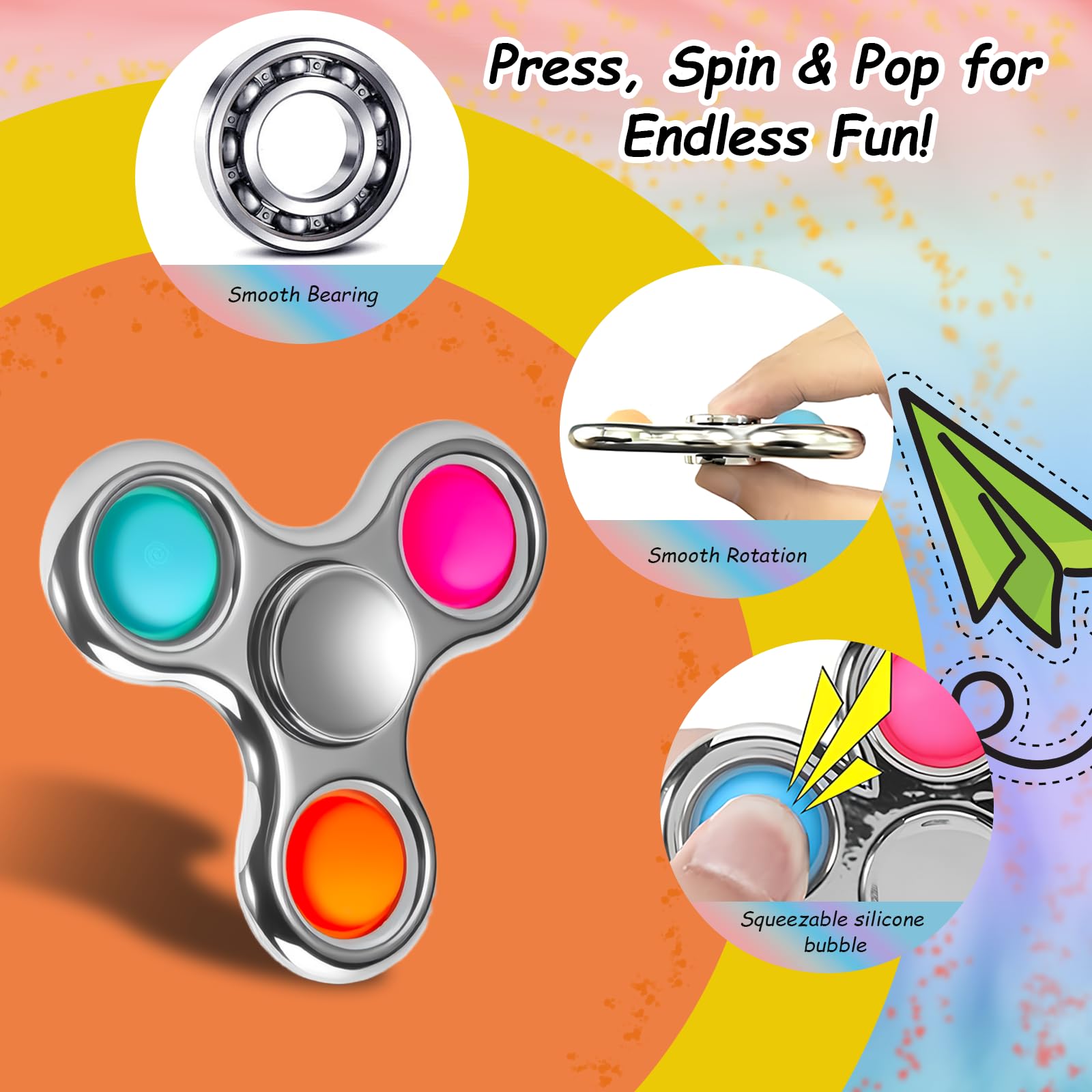 Figrol elastic bubbles offer crisp feedback for repeated pressing sessions.