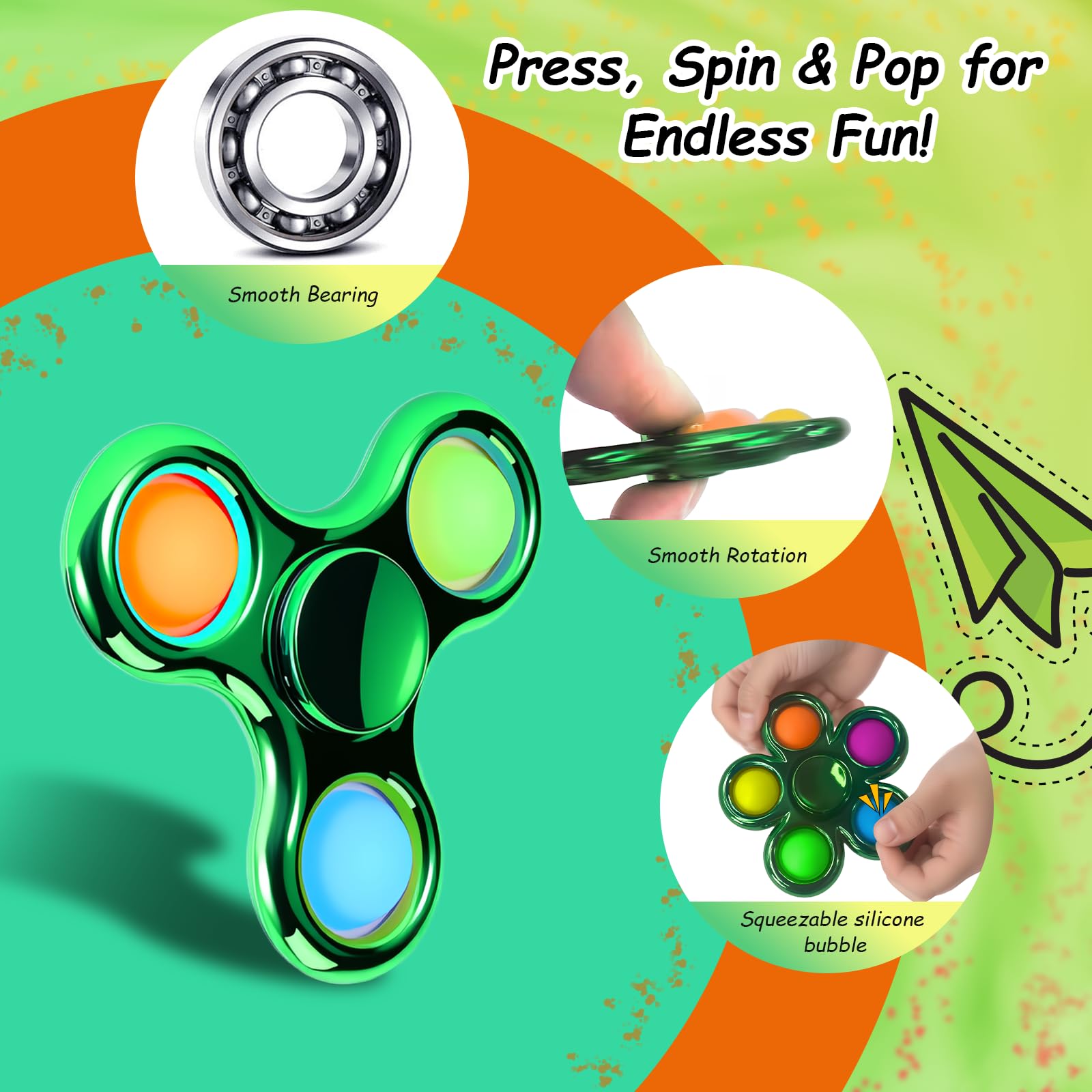 Compact FIGROL fidget spinner fits in pocket for calm distractions