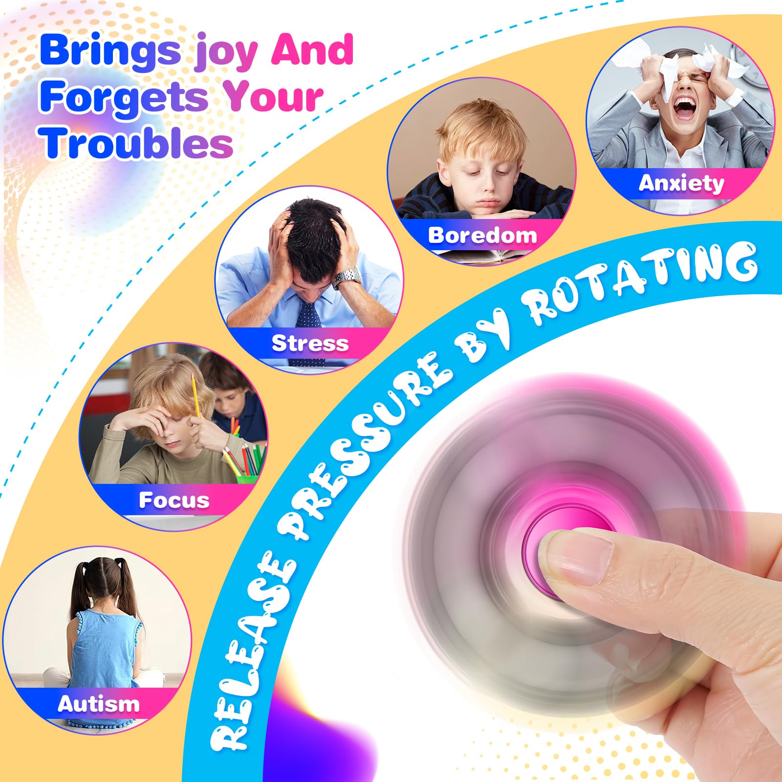 Figrol fidget spinner safe durable design for long lasting use.