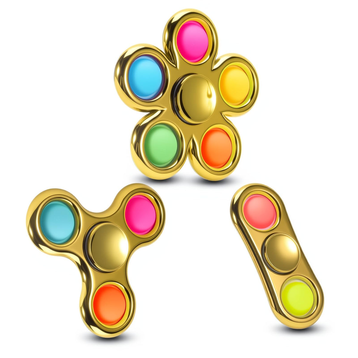 FIGROL heart-shaped bubble spinner close-up for stress relief and focus