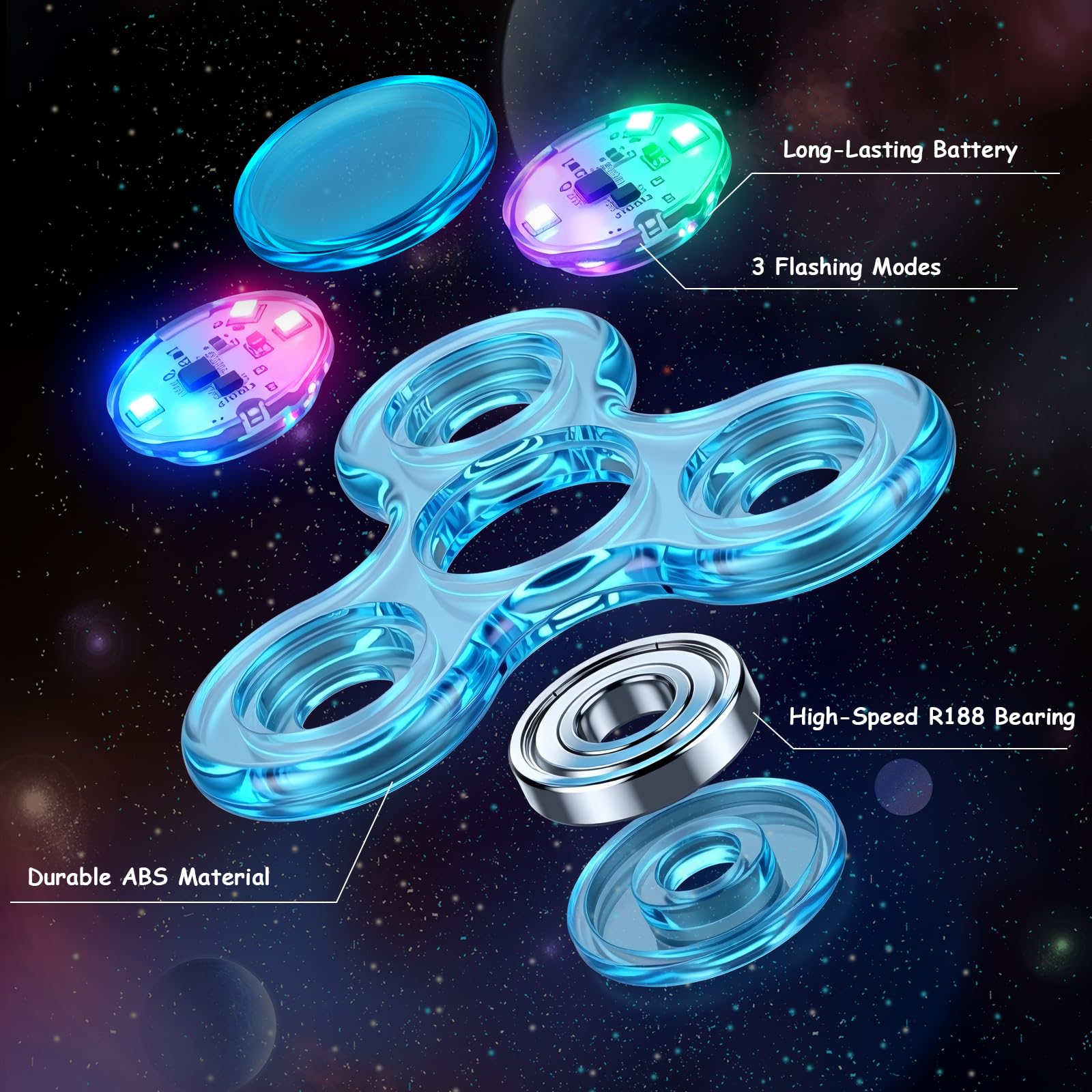 Figrol light-up spinner for kids and adults with engaging LED glow