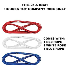 Figures Toy Company blue ring rope adds bold accents and sturdy feel during play sessions.