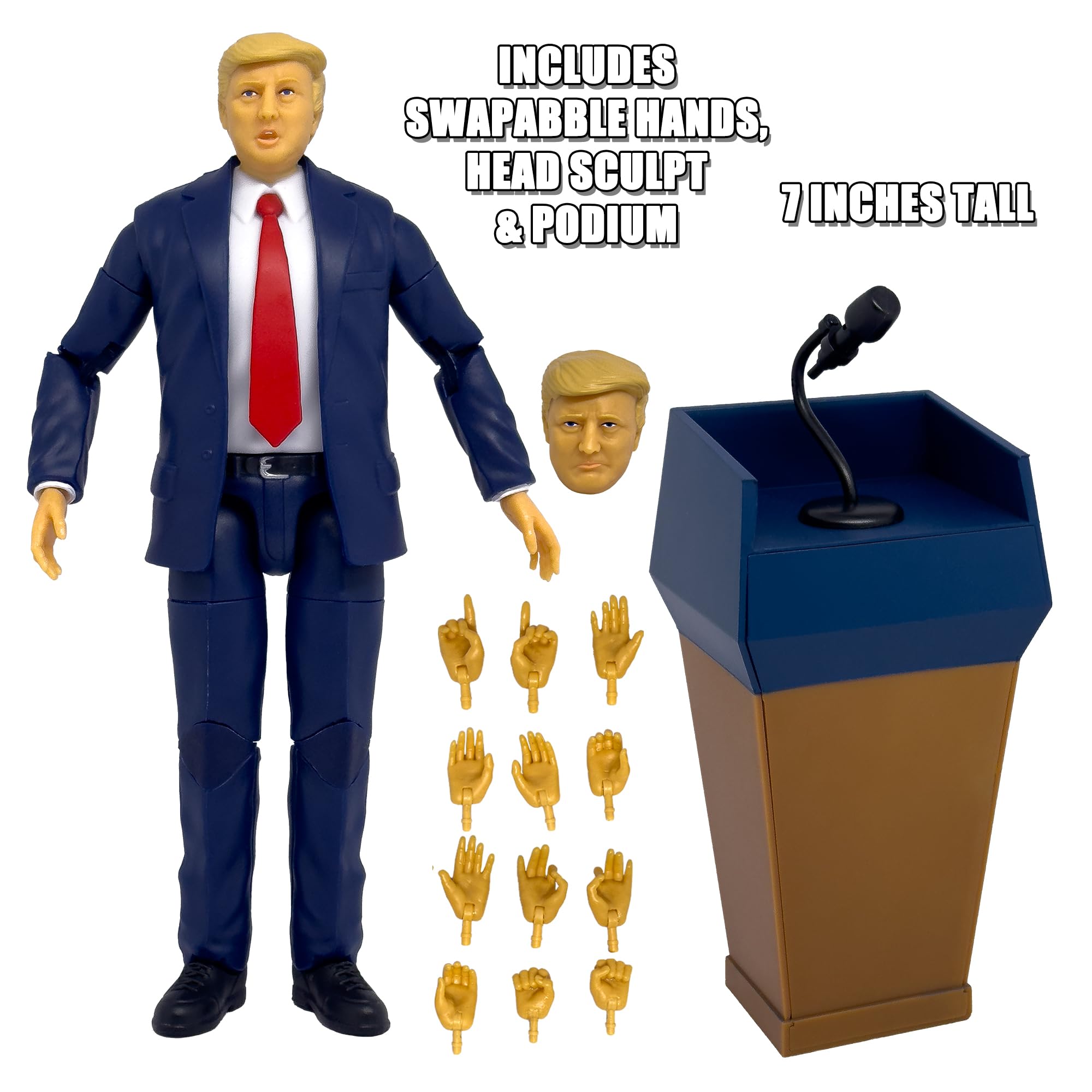 Figures Toy Company deluxe podium with microphone for enhanced display.