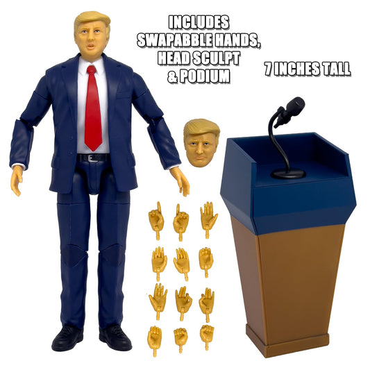 Figures Toy Company deluxe podium with microphone for enhanced display.