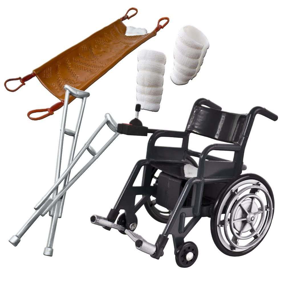 Figures Toy Company’s Hardcore Injury Accessory Set stretcher supports dynamic recovery scenes.