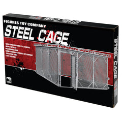Figures Toy Company steel cage panel assembly shows sturdy frame for real cage action.