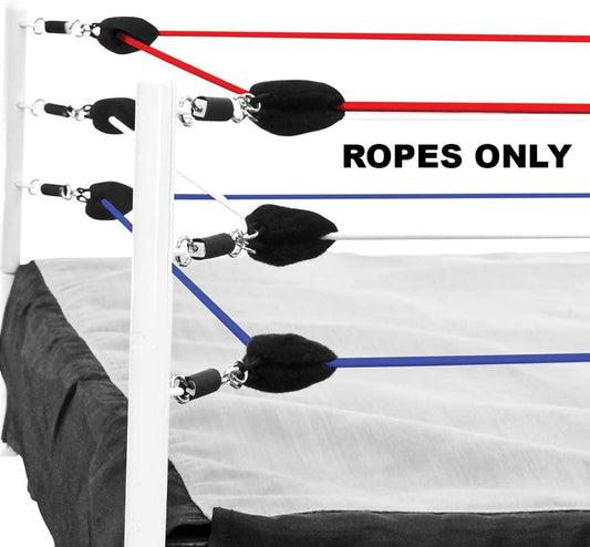 Figures Toy Company white ring rope provides clean contrast against colored mats and figures.