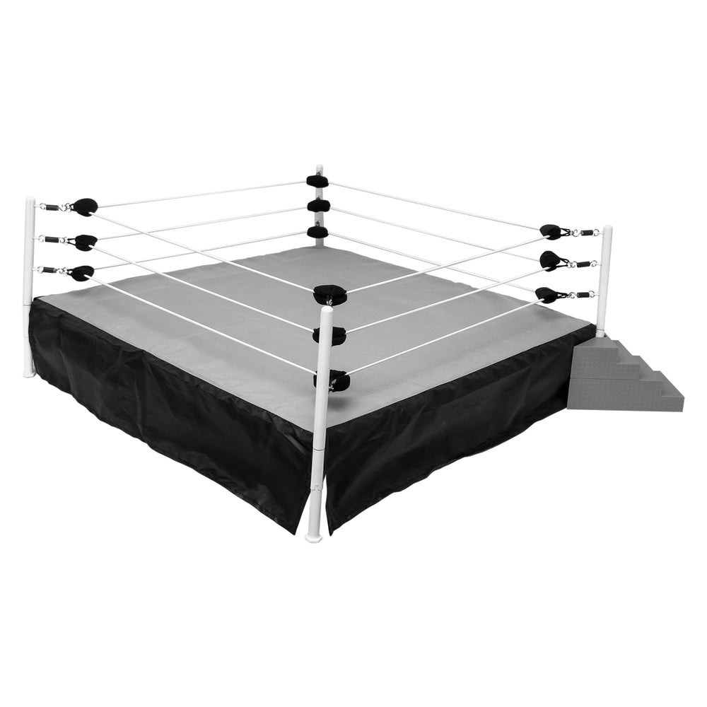 Figures Toy Company cloth turnbuckles add authentic detail to the ring.