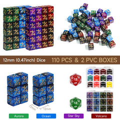 FigureSLAB 12mm dice counters with clear, legible numbering.