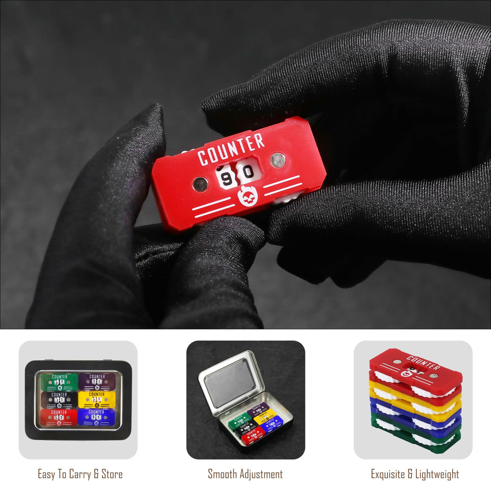 Compact life counter with metal box for easy storage and travel