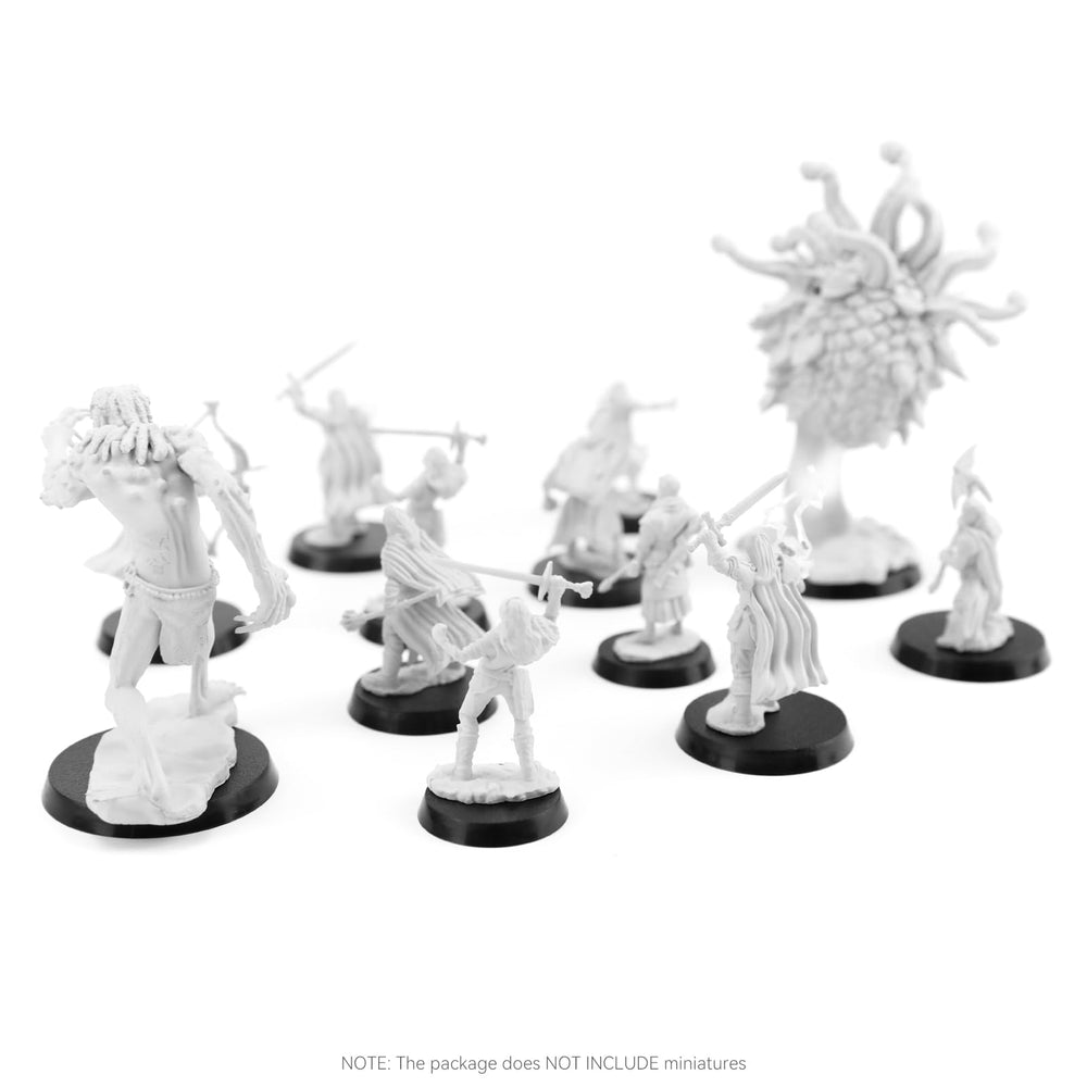 FIGURESLAB mix round black base set for versatile tabletop layouts