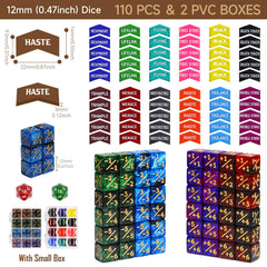 FigureSLAB MTG dice set in a portable storage box.