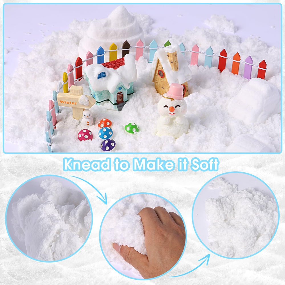 FIIOEOY Snow winter village scene fosters imaginative play and scene building.