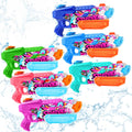 Fikamd 6-pack water guns with 600cc capacity for family outdoor fun.