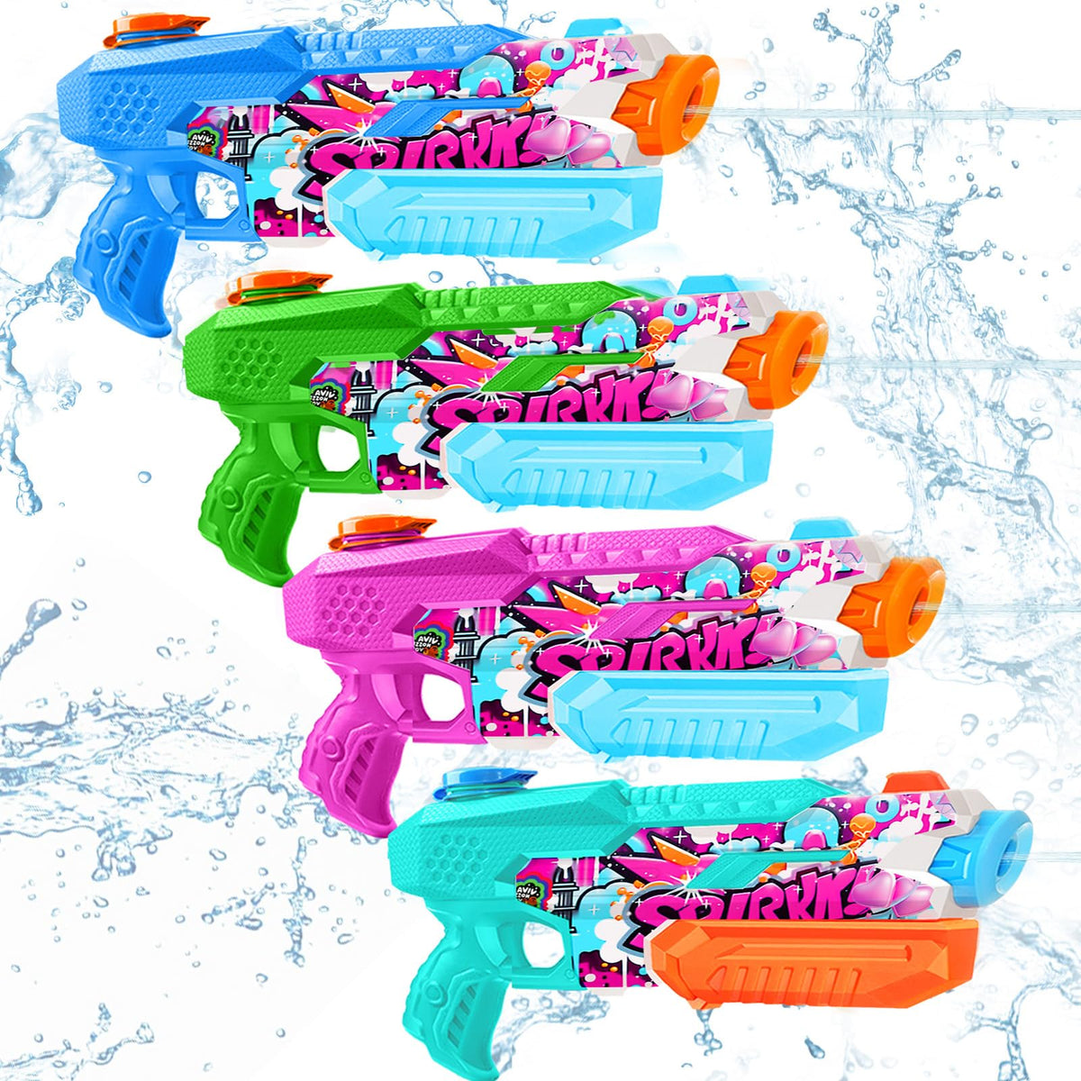FIKAMD 600cc water gun pack front view for backyard battles and easy refills.