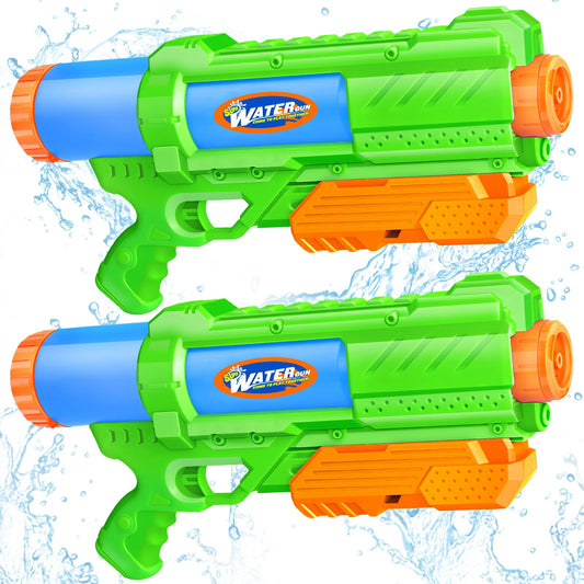 Fikamd Super Water Gun 2-pack ready for pool party action and family fun