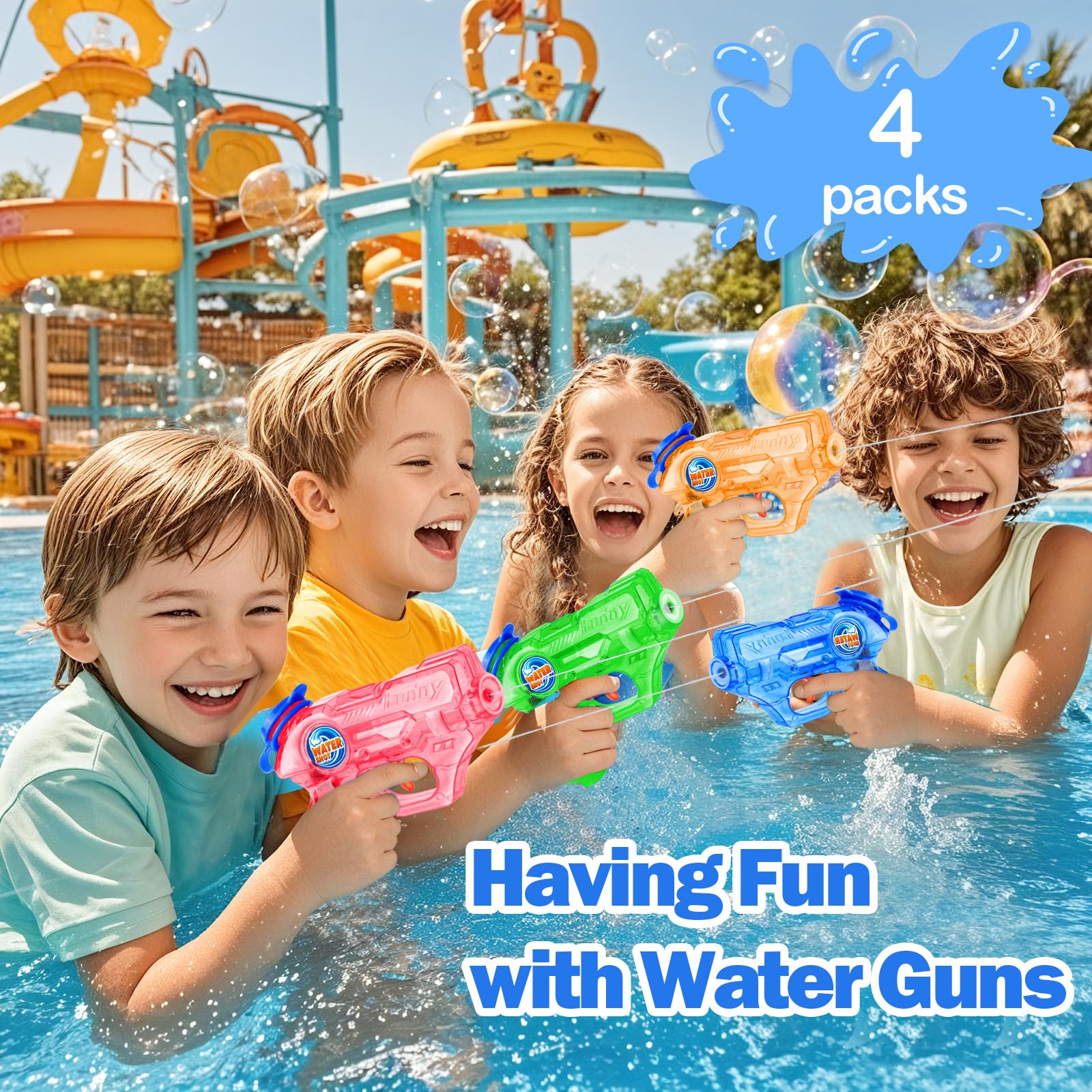 Shooting range up to 23 feet with Fikamd water guns for active games