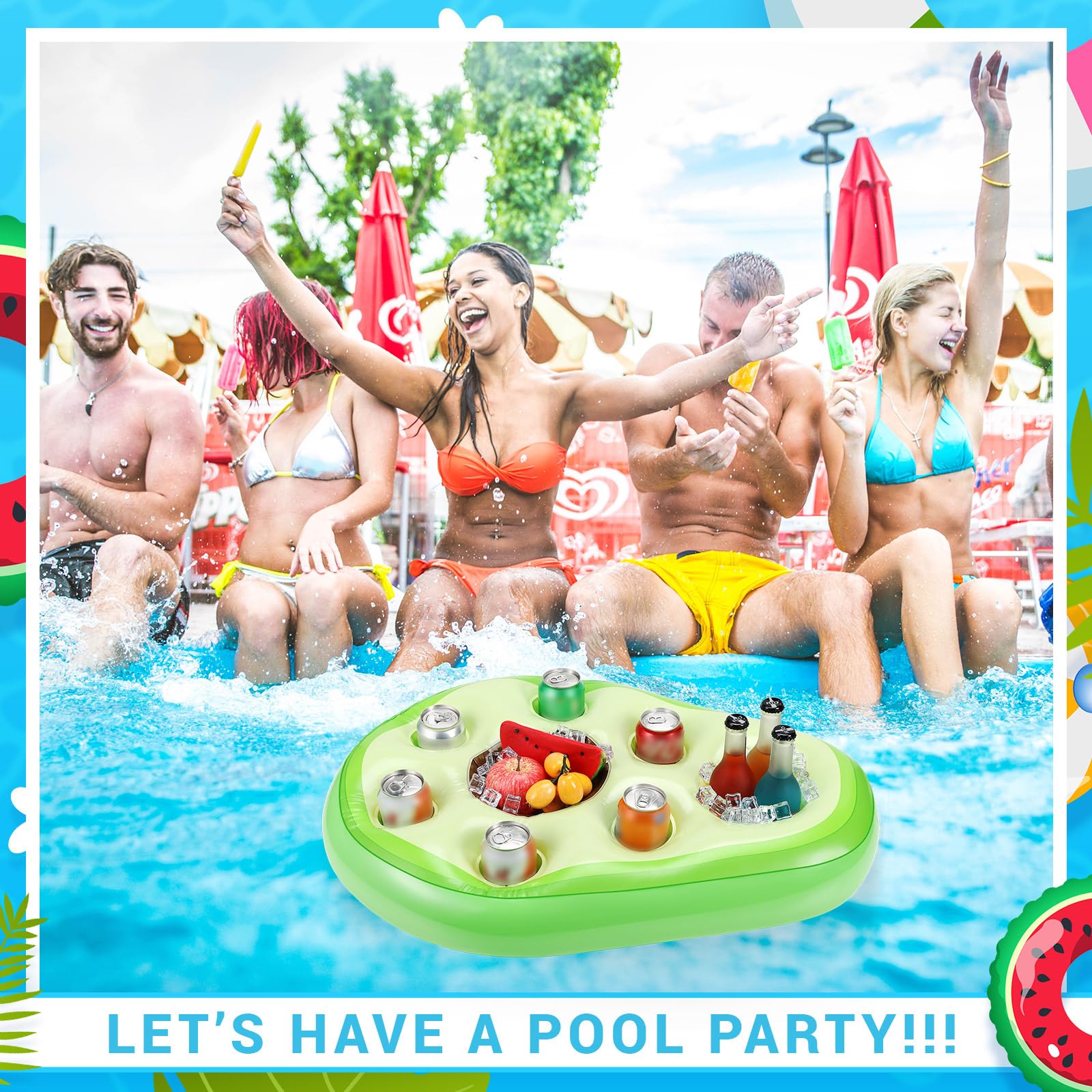 FillTouch Avocado floating cabana bar adds social flair to pool days