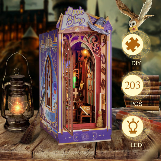 Fimeetoy LED-lit book nook showing cozy ambient glow for evenings