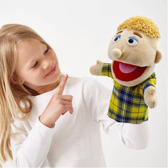 Fimigid girl puppet: vibrant materials for colorful family playtime