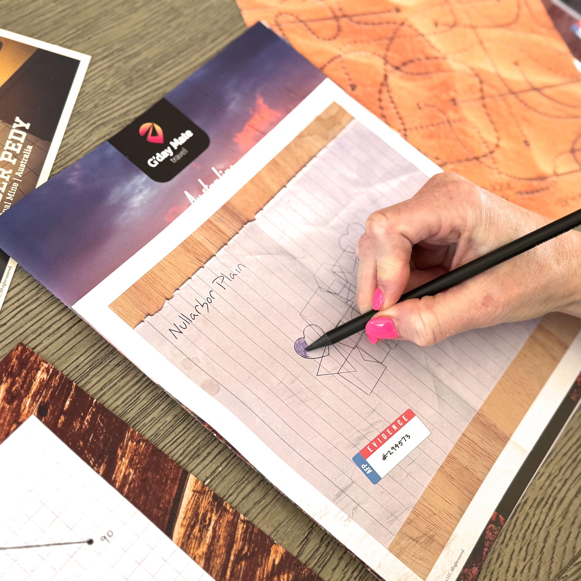 Finders Seekers Outback clues map highlights visual intrigue and decoding fun.