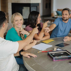 Finders Seekers Sneaky Sabotage team talk captures suspicion exchanges during play.