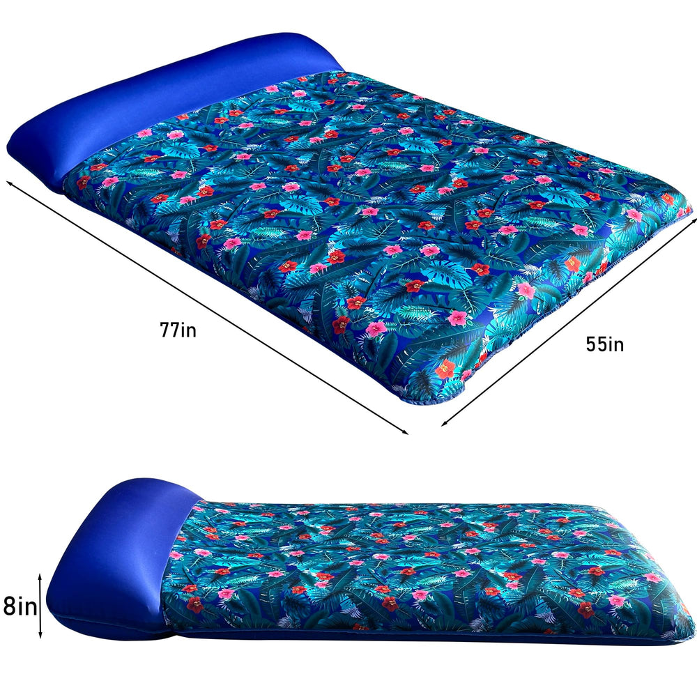 FindUWill double-size fabric pool lounger provides soft, durable comfort under sun.