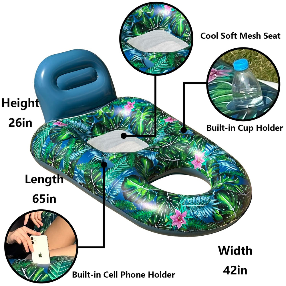 FindUWill mesh-seat backrest pool float for cooling comfort