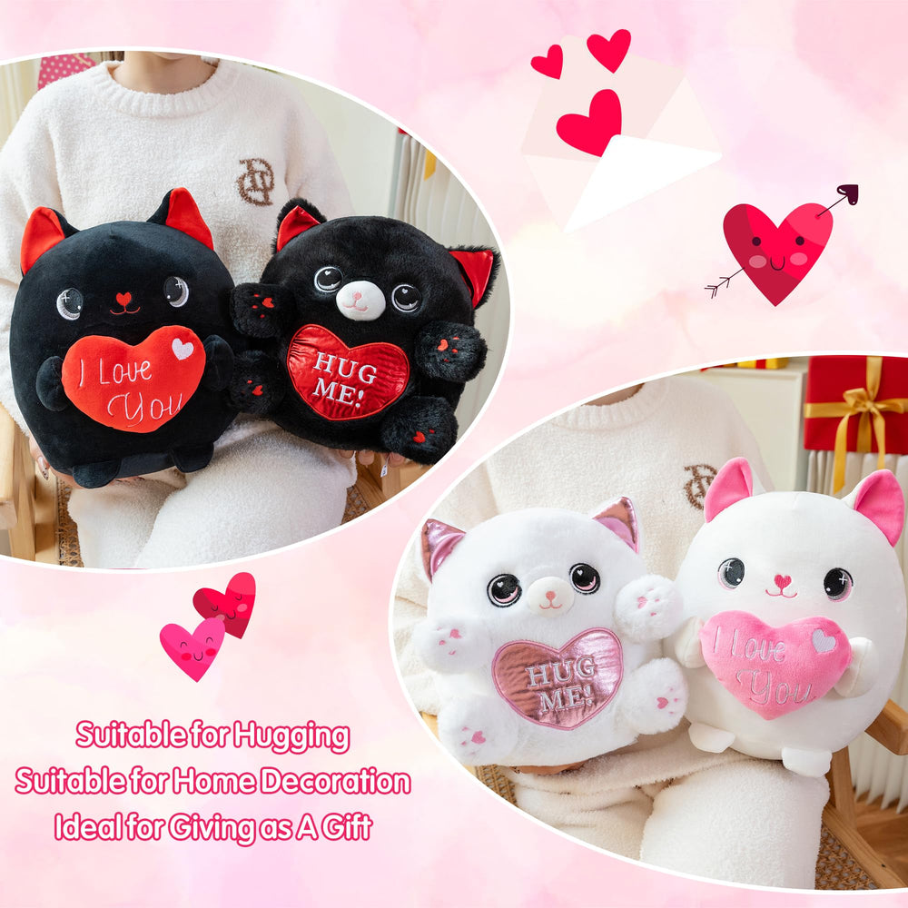 Finebee Valentine cat plush, 10-inch size ideal for Mother's Day gifting.