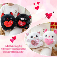 Finebee Valentine cat plush, 10-inch size ideal for Mother's Day gifting.