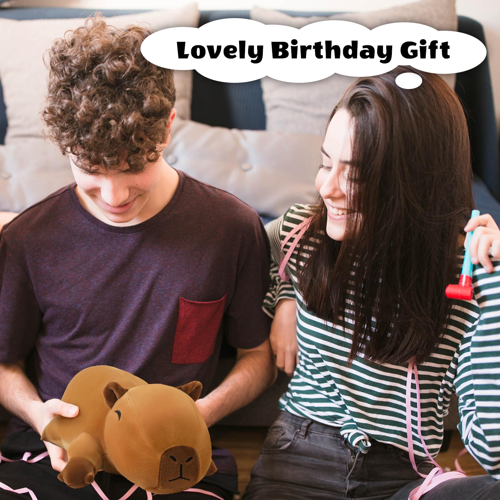 Finebee weighted capybara plush gift-ready design for birthdays and holidays.
