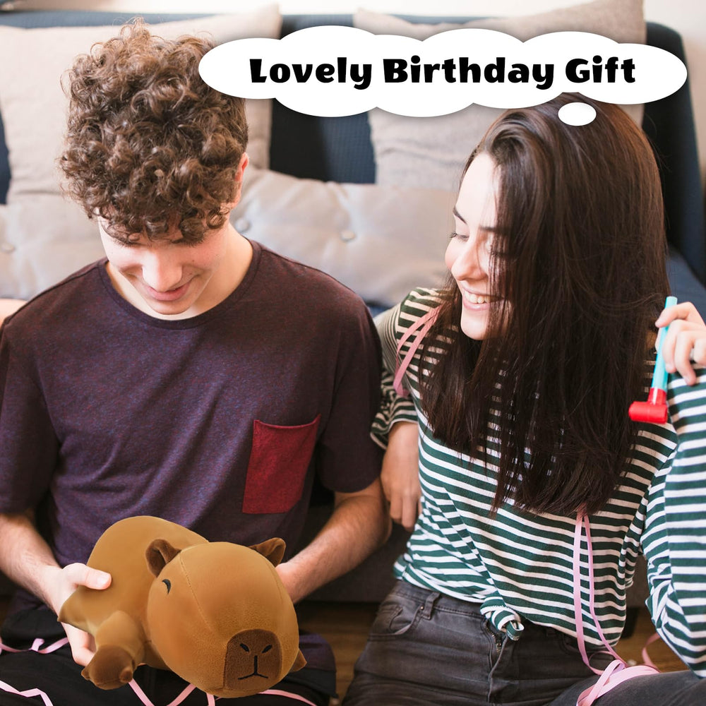 Finebee weighted capybara plush gift-ready design for birthdays and holidays.