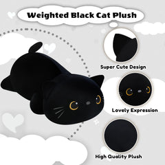 Finebee weighted cat plush fabric texture highlights cozy, skin-friendly surface