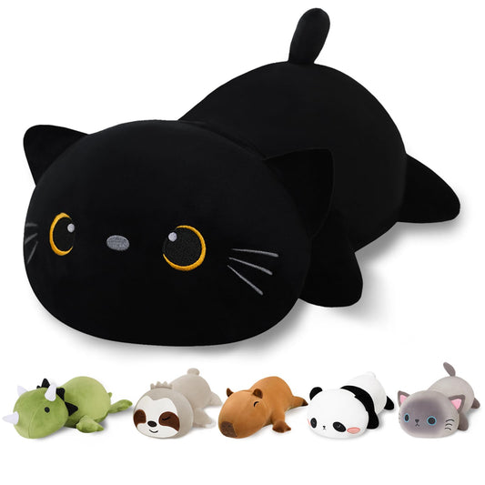 Finebee weighted cat plush close-up shows ultra-soft hug-worthy texture